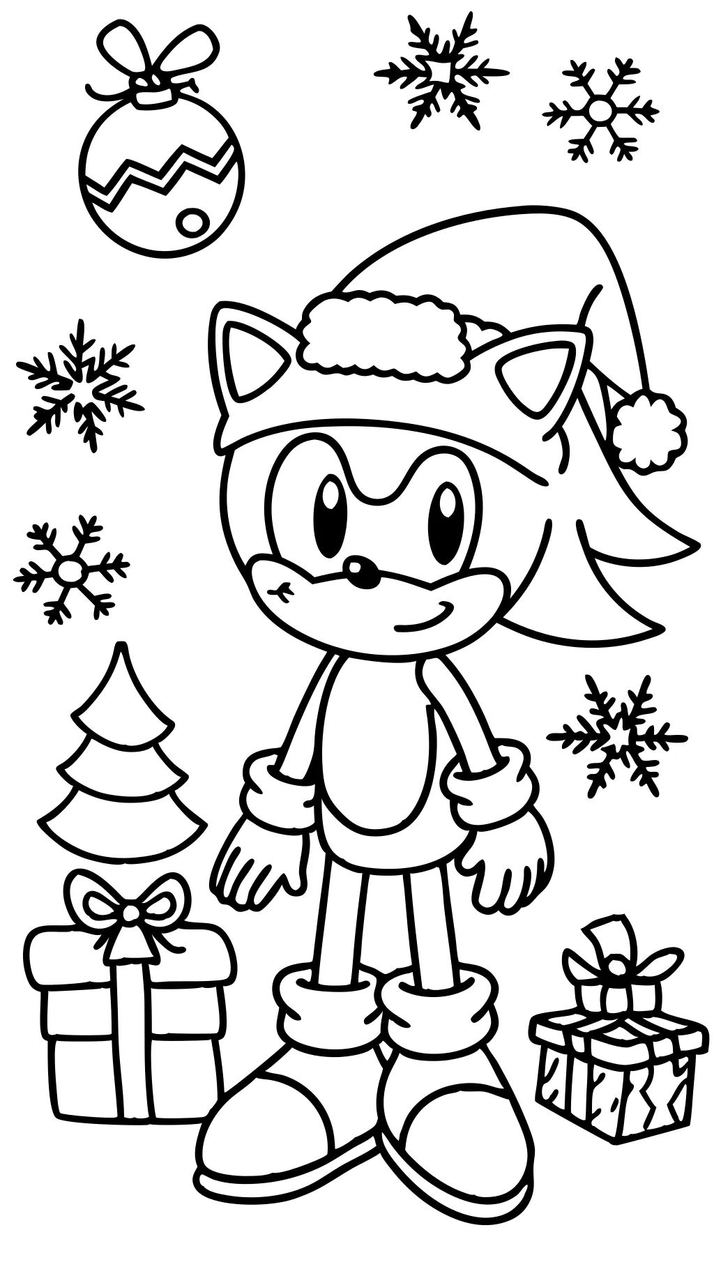 christmas sonic coloring pages